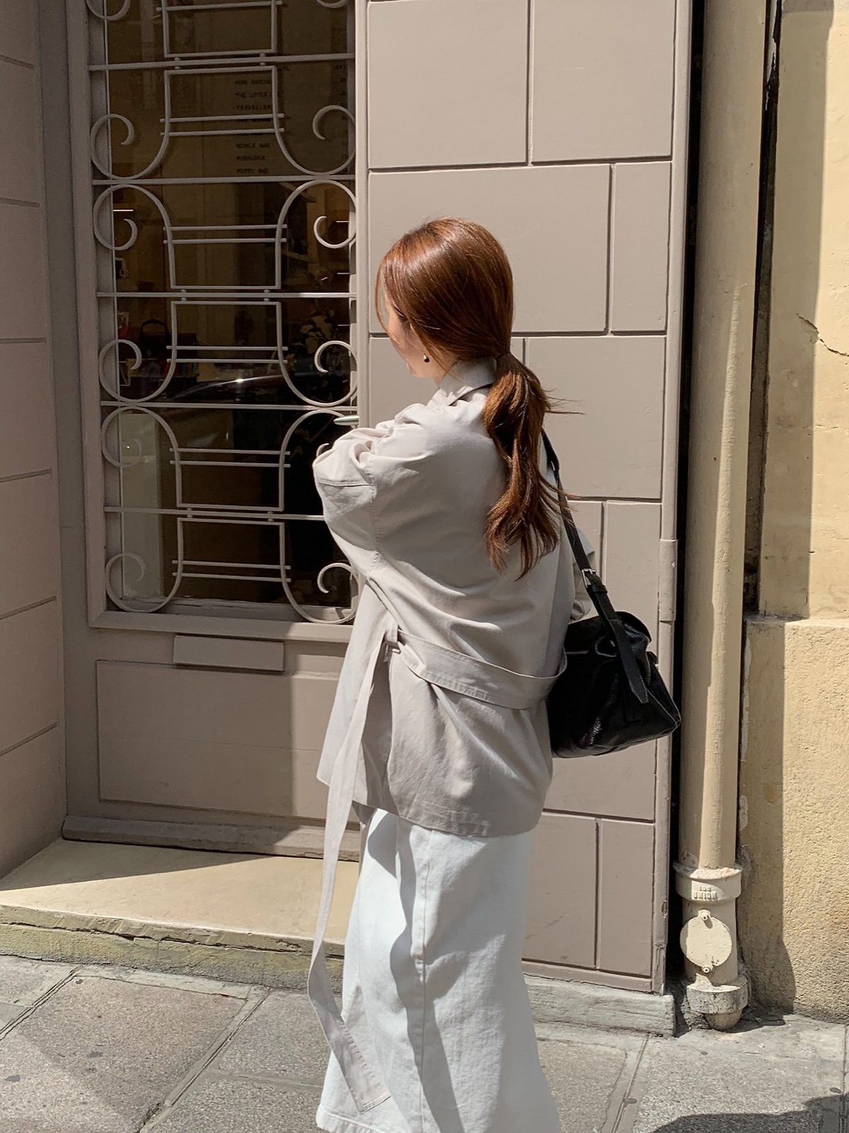 마렌 워싱 하프 트렌치 자켓 상세 이미지 10