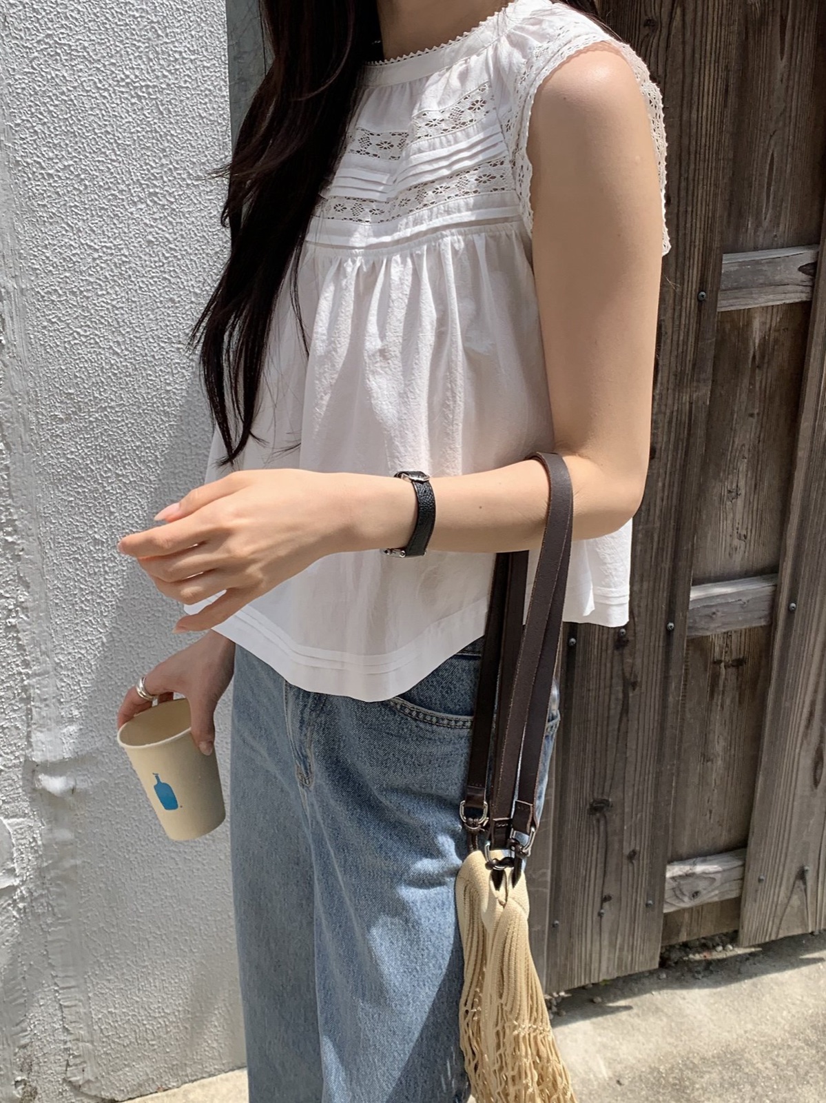마리엘 숄더 레이스 블라우스 상세 이미지 5