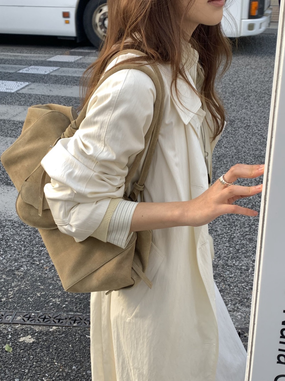 멜로우 소가죽 숄더 볼링백 상세 이미지 6