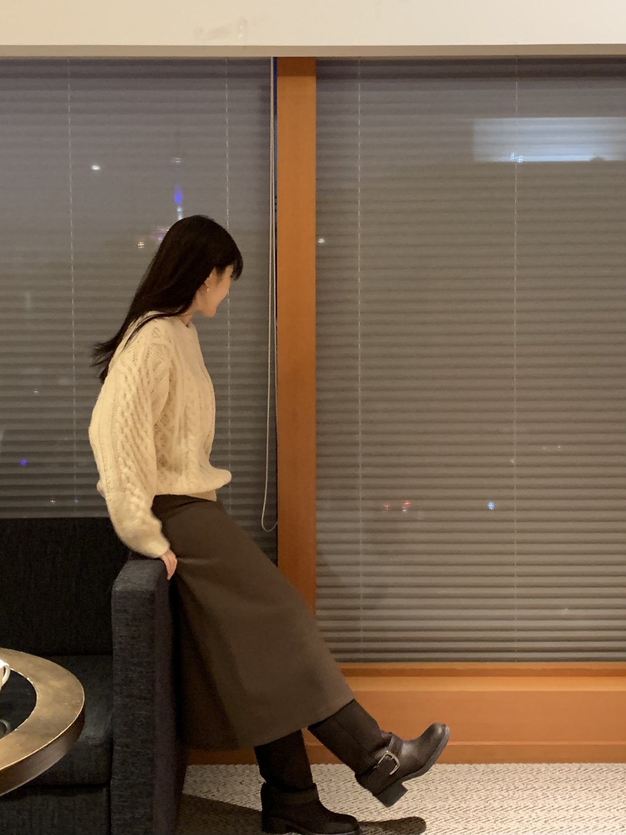 멜로우 울 롱 스커트 상세 이미지 4