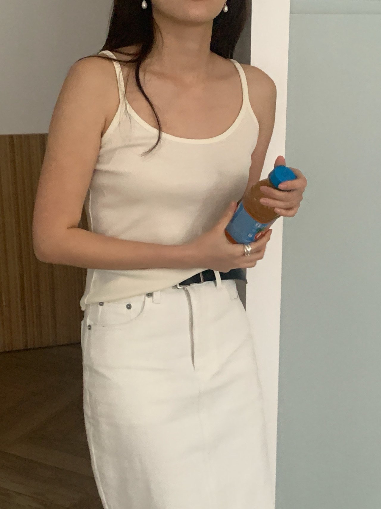 미셸 골지 끈 슬리브리스 상세 이미지 7