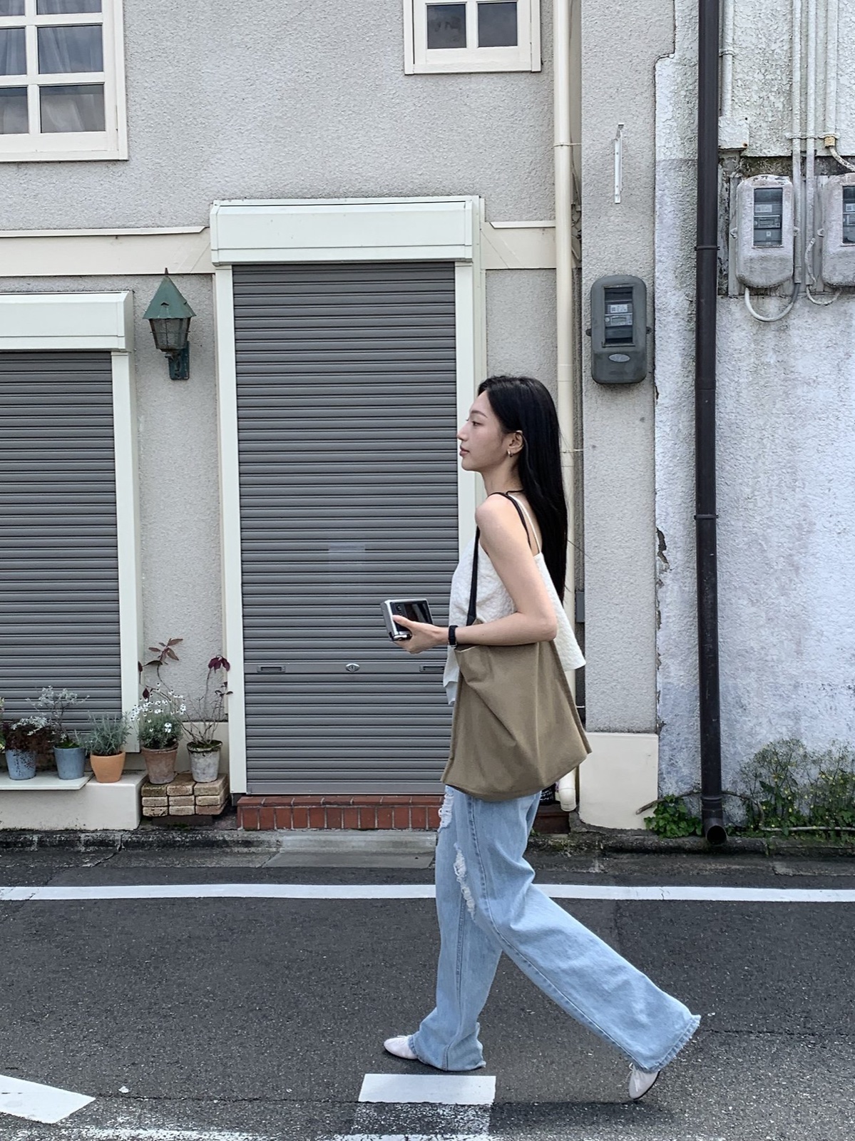 무드 스트레이트 데미지 데님 상세 이미지 2