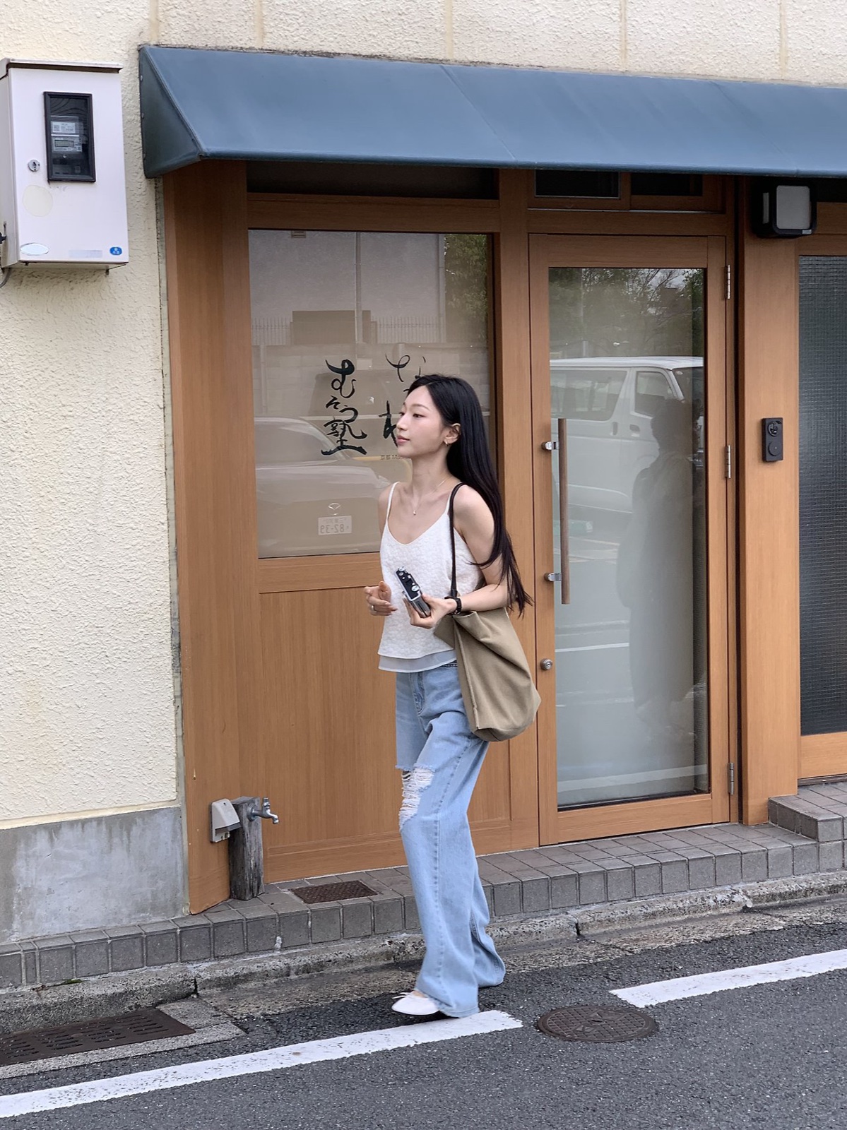 무드 스트레이트 데미지 데님 상세 이미지 3