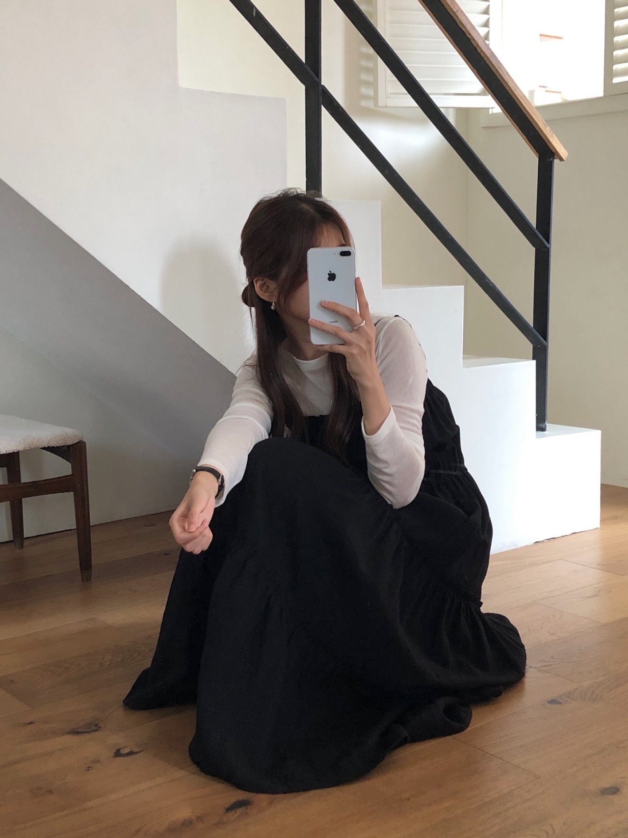 뮤즈 셔링 롱 원피스 상세 이미지 9