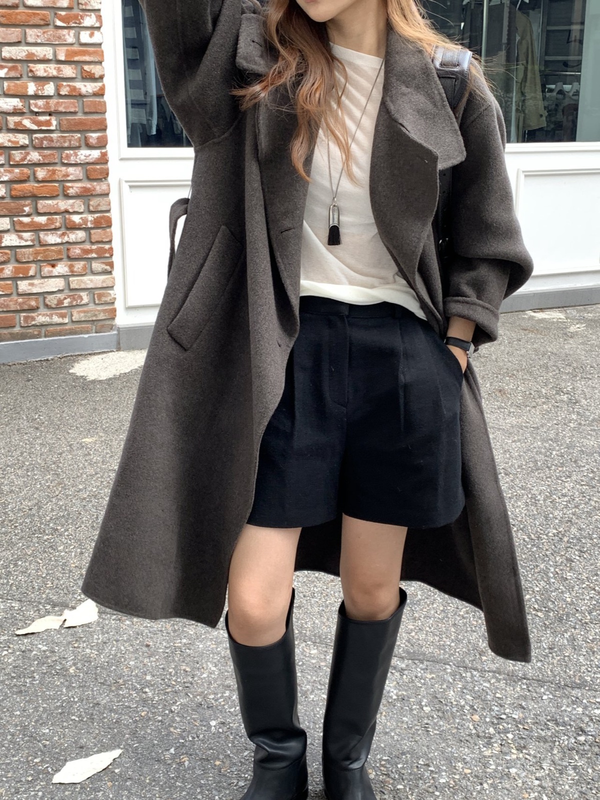 노엘 하이넥 핸드메이드 코트 상세 이미지 2