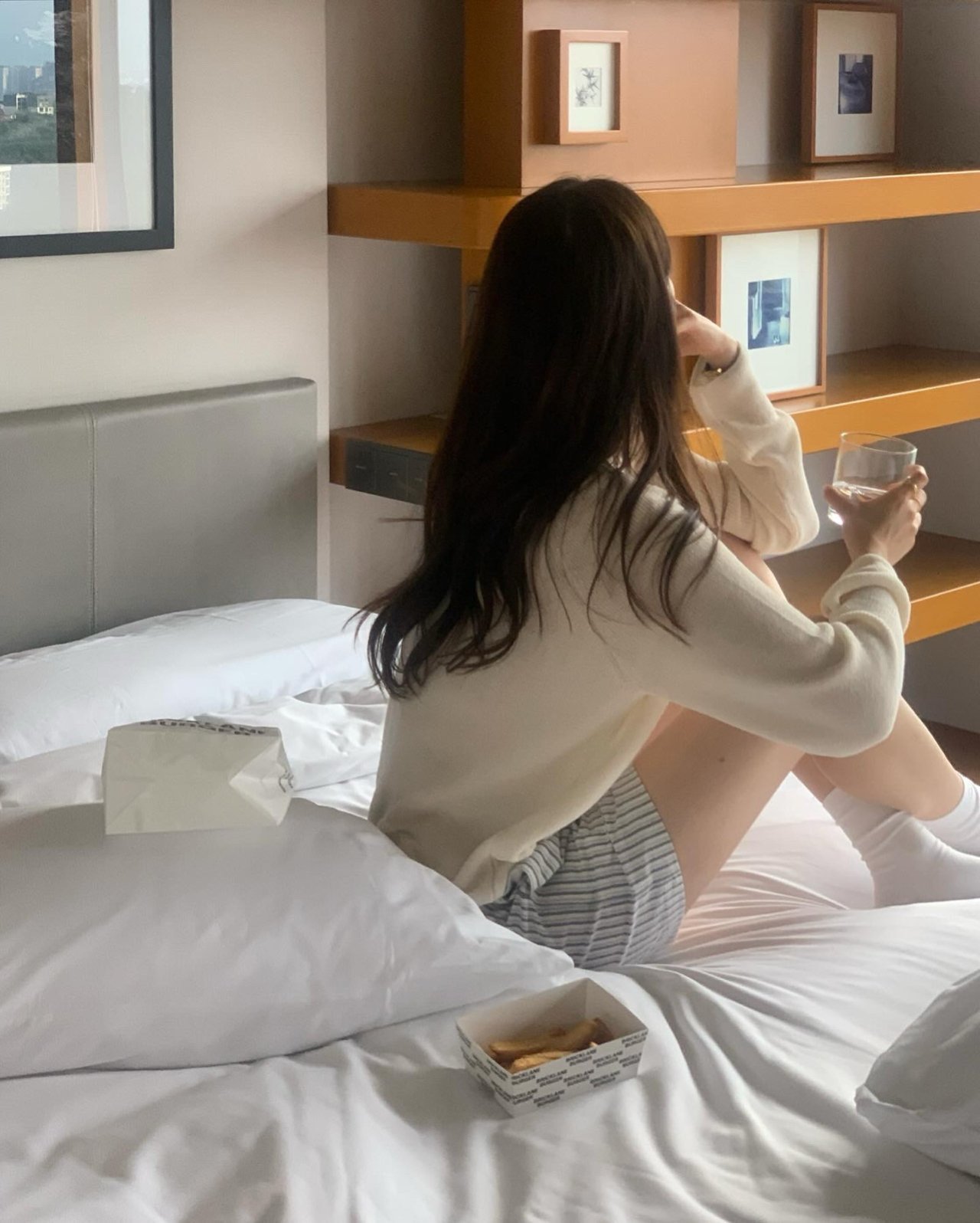 오션 스트라이프 밴딩 하프팬츠 상세 이미지 7