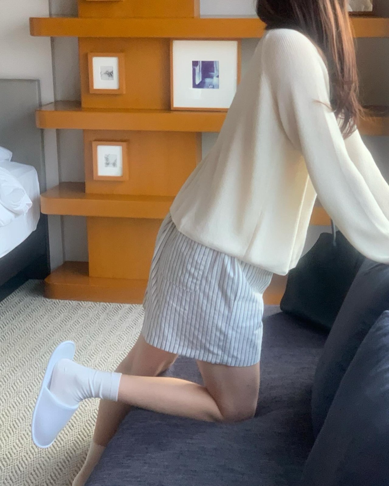 오션 스트라이프 밴딩 하프팬츠 상세 이미지 10