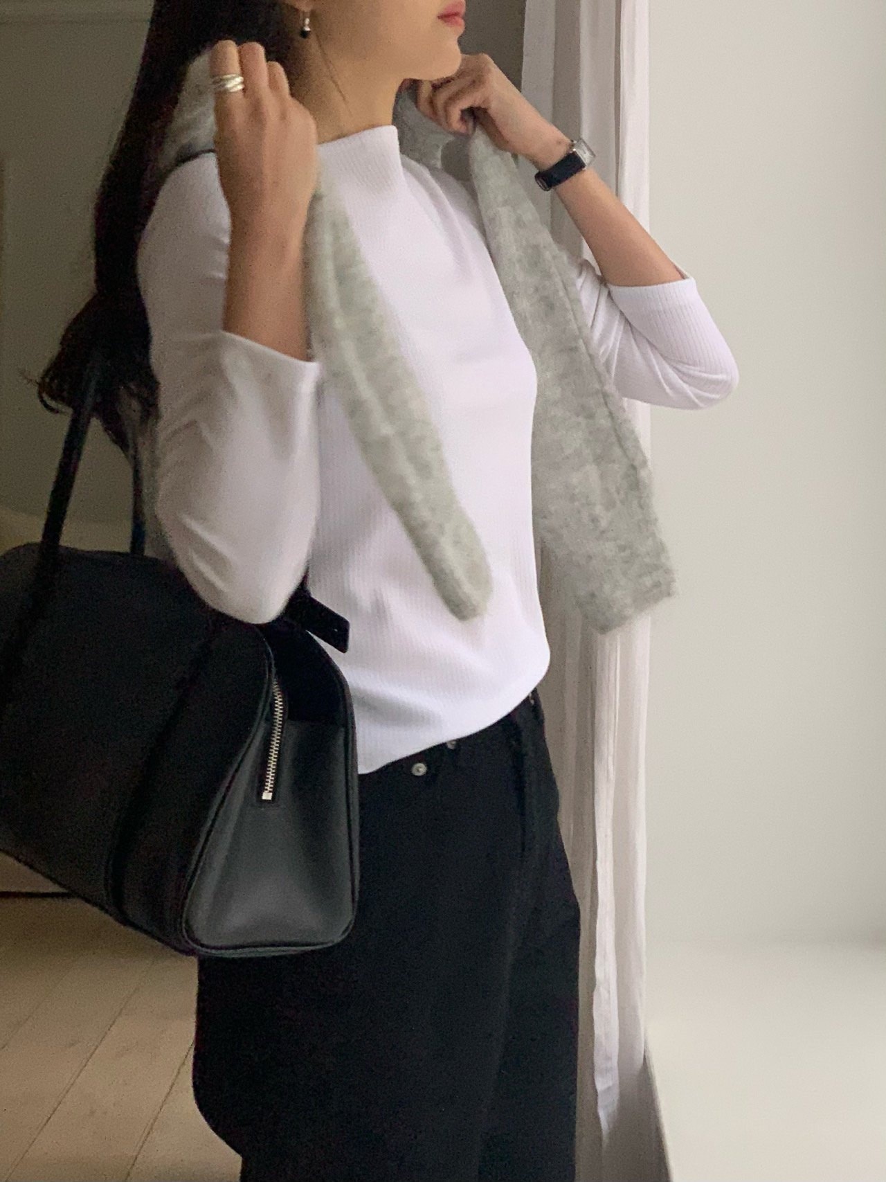 올슨 립 골지 긴팔 티셔츠 상세 이미지 9