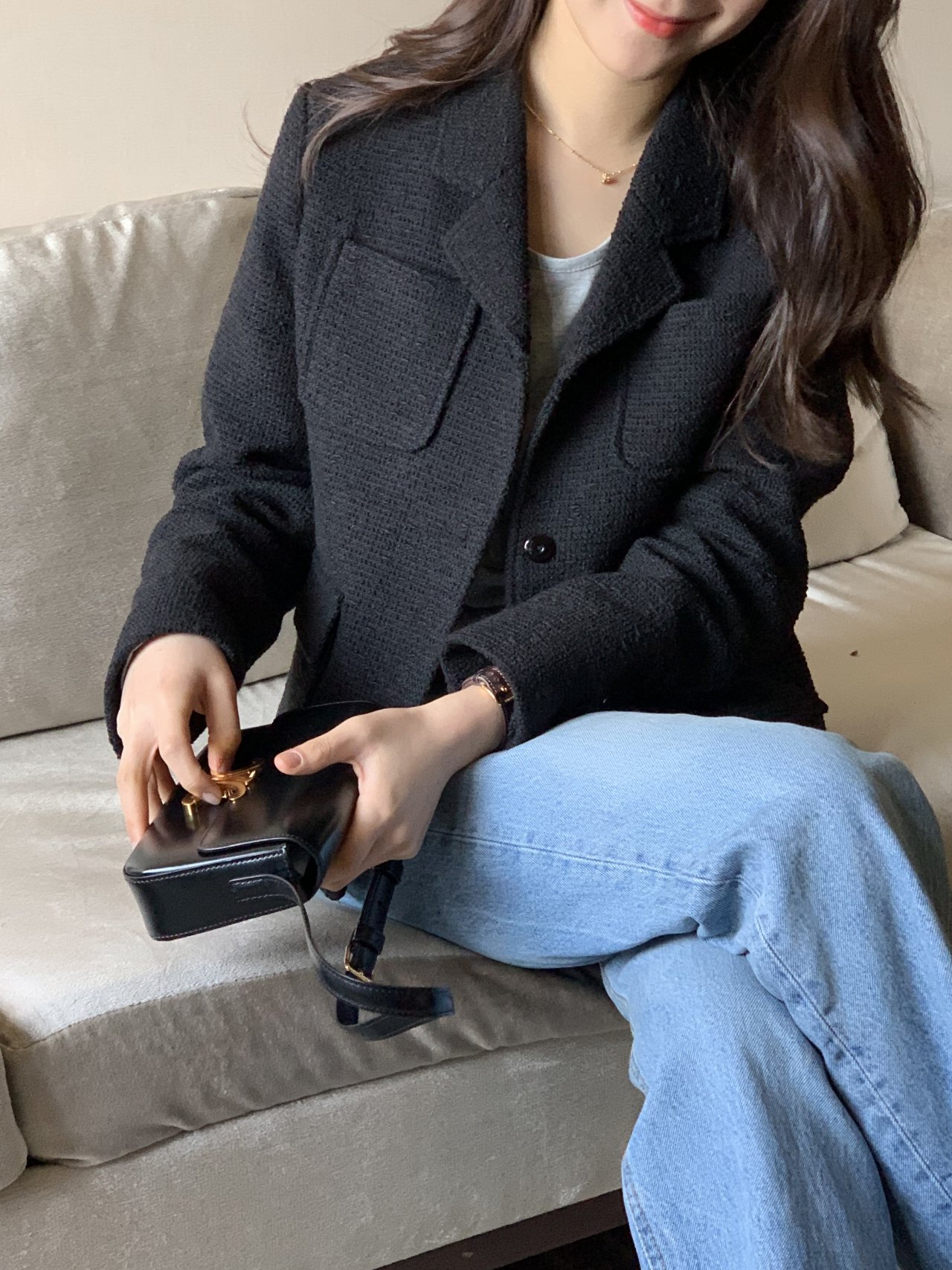 올슨 트위드 숏 자켓 상세 이미지 8