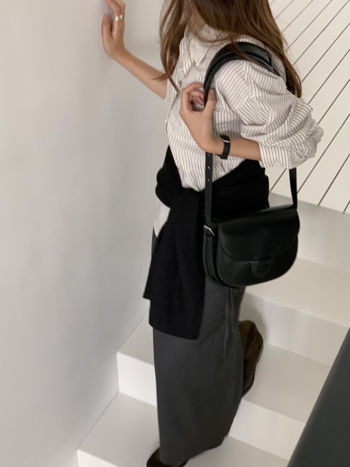 오르 핀 스트라이프 셔츠 상세 이미지 6