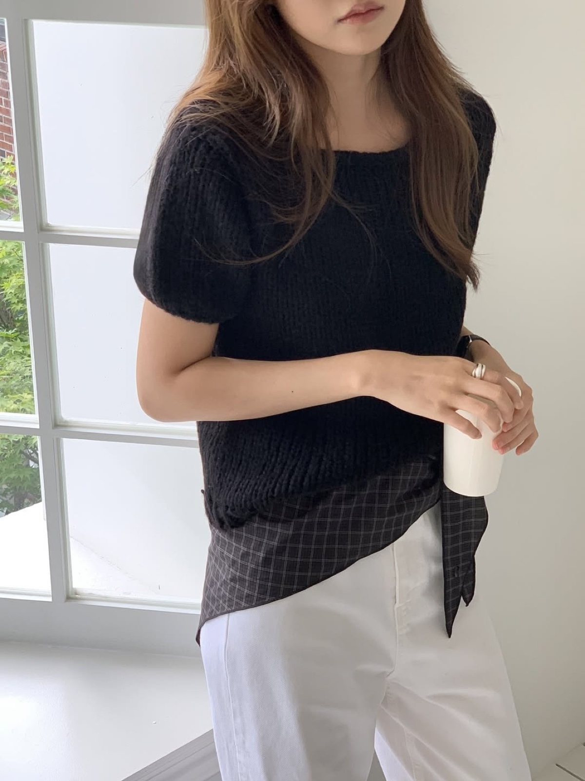 오슬로 벌키 울 반팔 니트 상세 이미지 8