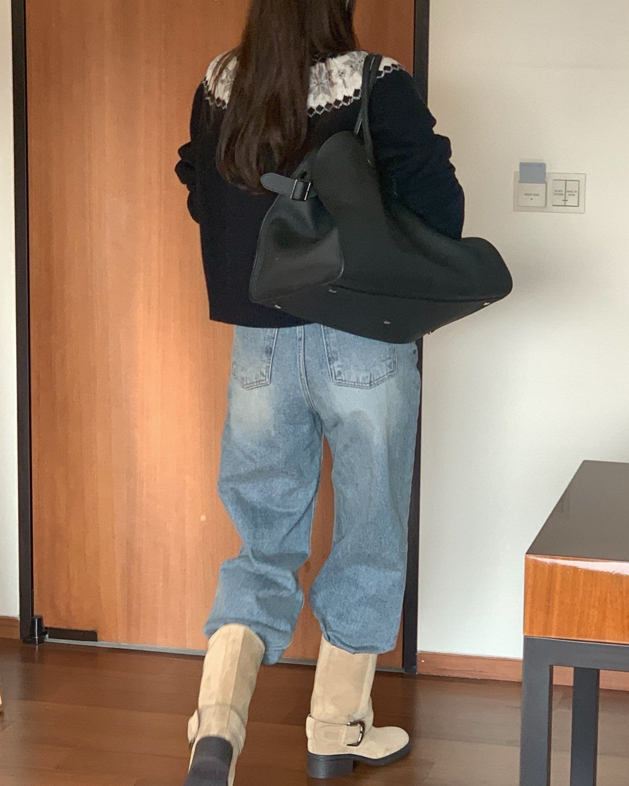 오타루 눈꽃 자가드 가디건 상세 이미지 8
