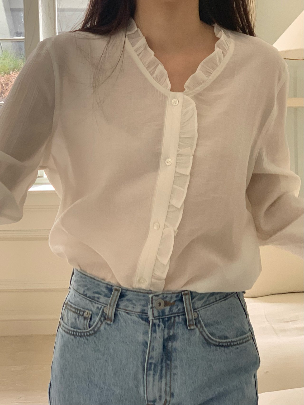오브 레이스 블라우스 상세 이미지 2