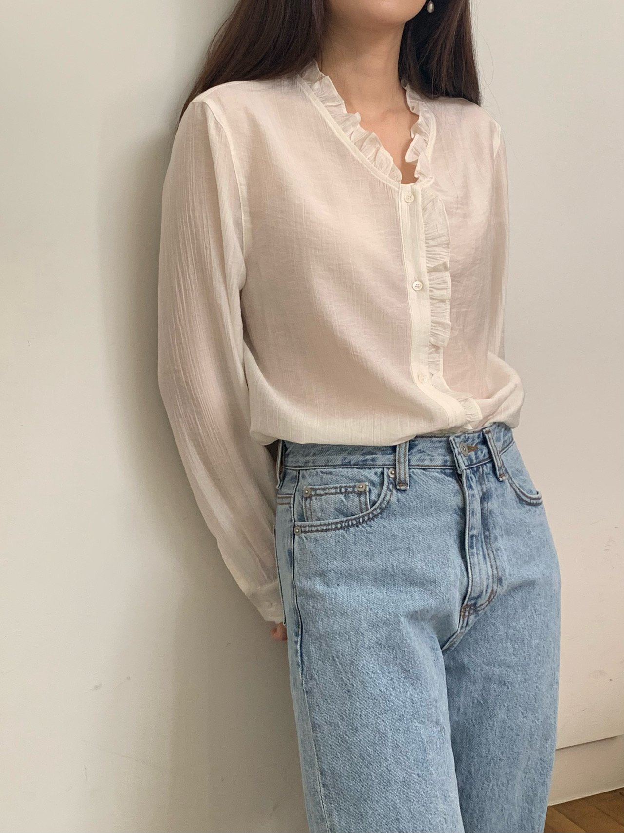 오브 레이스 블라우스 상세 이미지 4