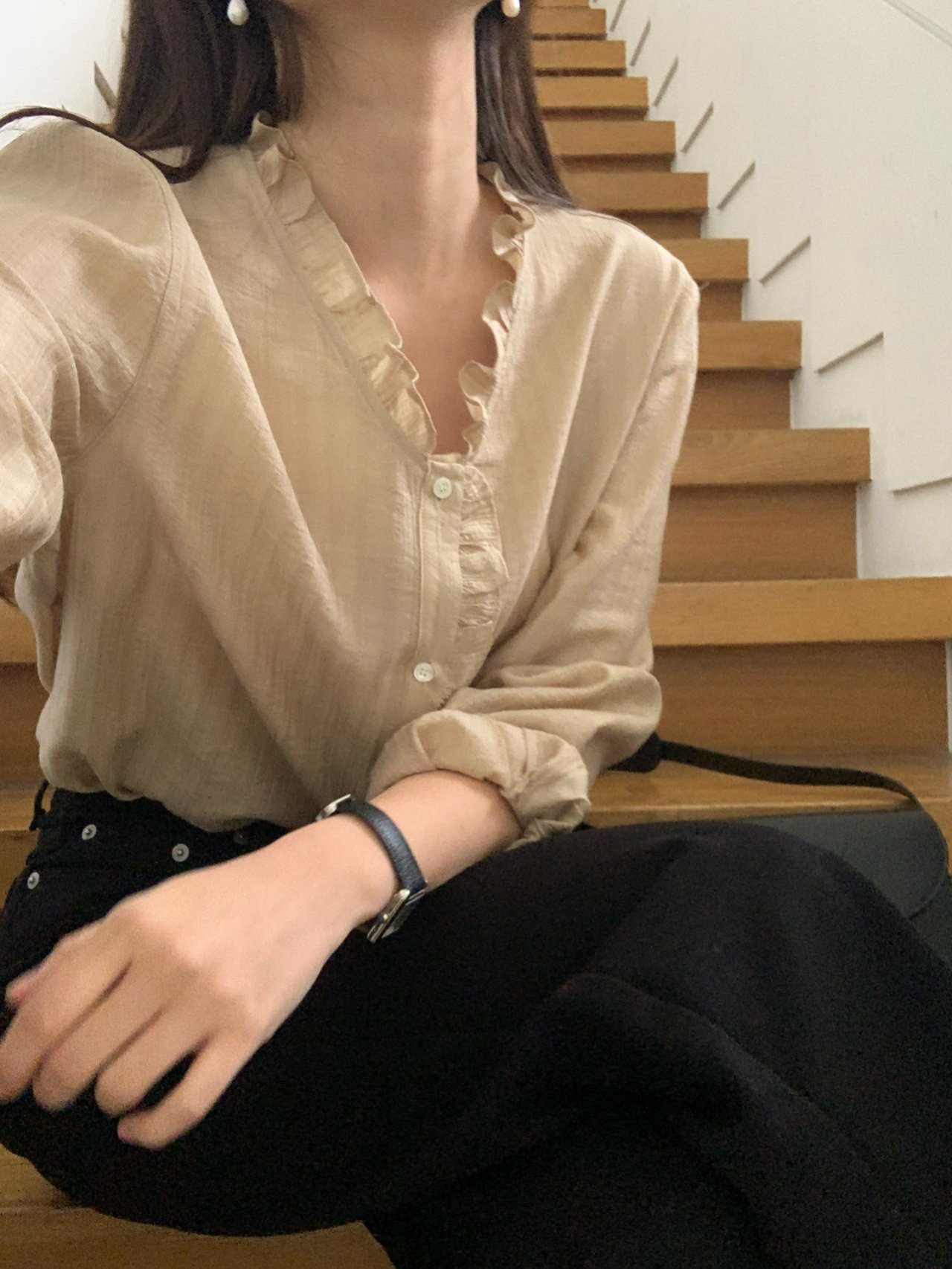 오브 레이스 블라우스 상세 이미지 8