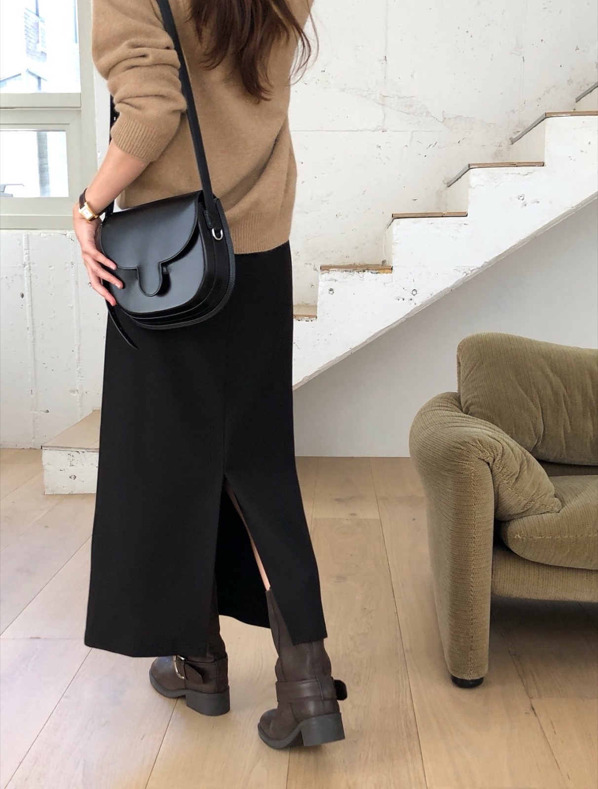 오브 스트링 롱 스커트 상세 이미지 6