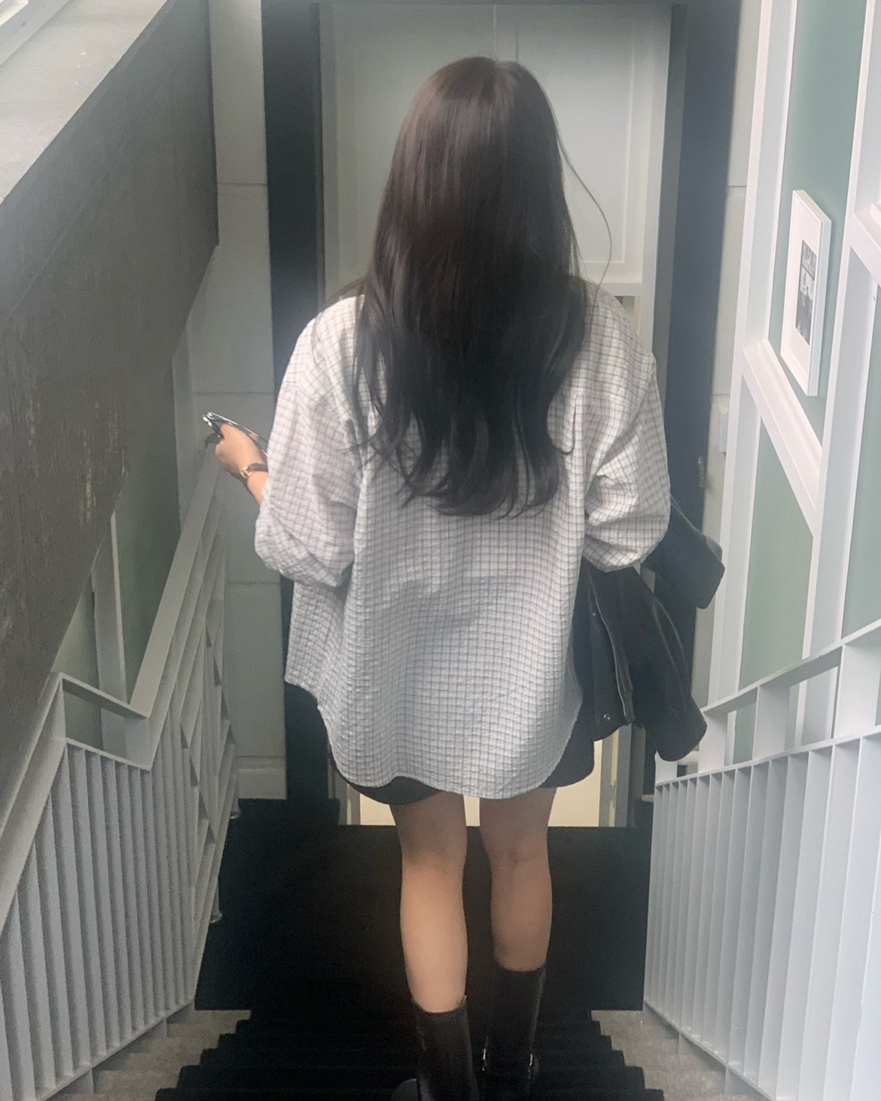 옥스퍼드 코튼 체크 셔츠 상세 이미지 6