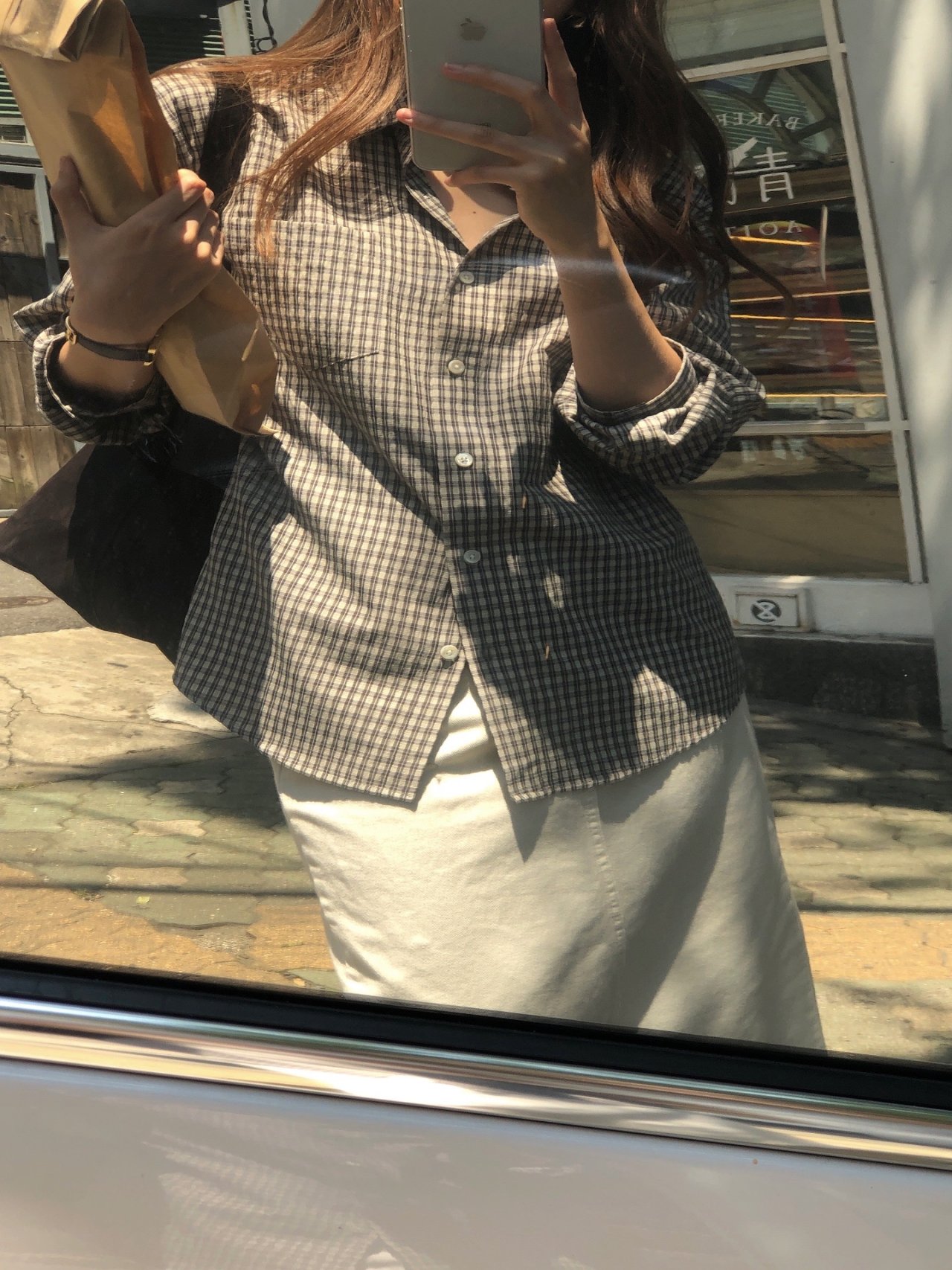 패딩턴 켈시체크 셔츠 상세 이미지 2