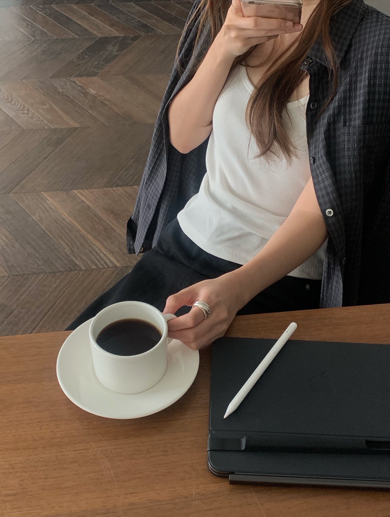 패딩턴 켈시체크 셔츠 상세 이미지 8