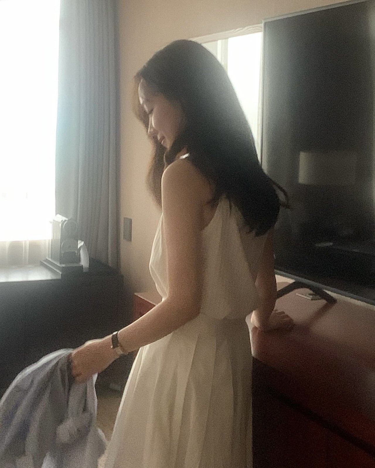 플레인 모달 골지 슬리브리스 상세 이미지 3