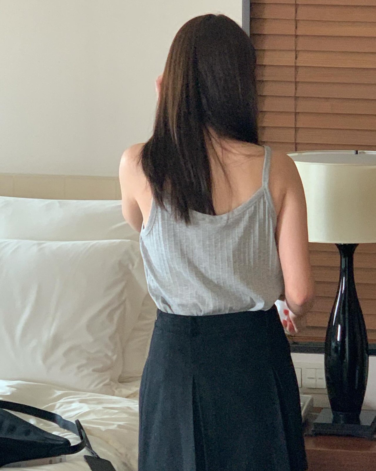 플레인 모달 골지 슬리브리스 상세 이미지 8
