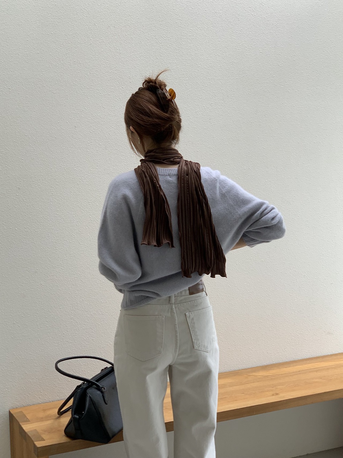 플리셰 롱 스카프 상세 이미지 3