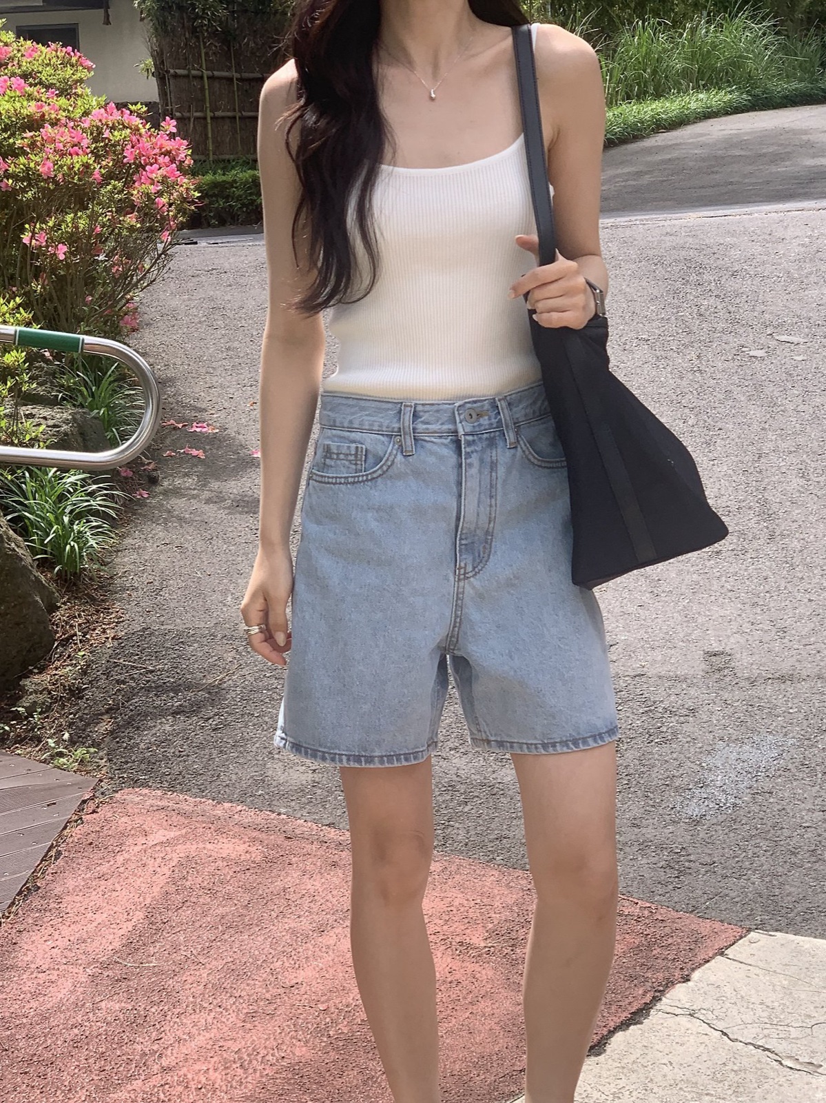 포이 가이하라 하프 데님 상세 이미지 6