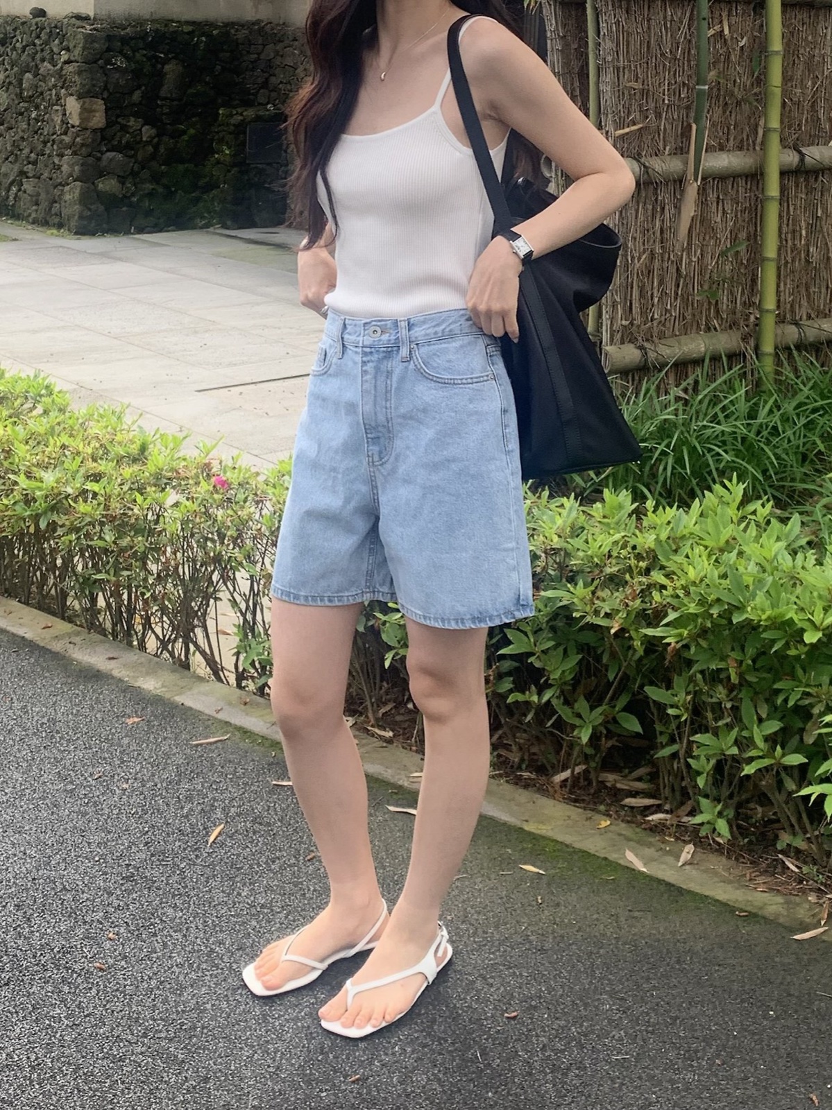 포이 가이하라 하프 데님 상세 이미지 9