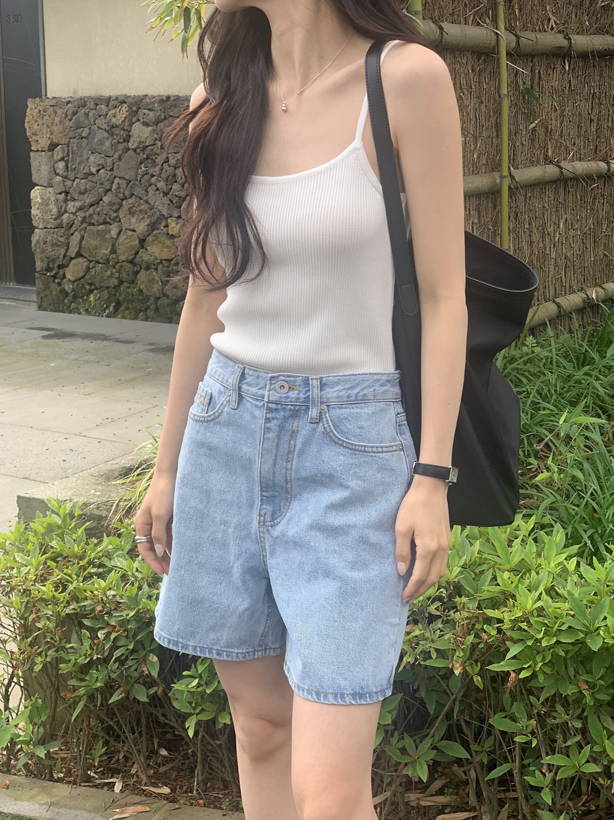포이 가이하라 하프 데님 상세 이미지 10