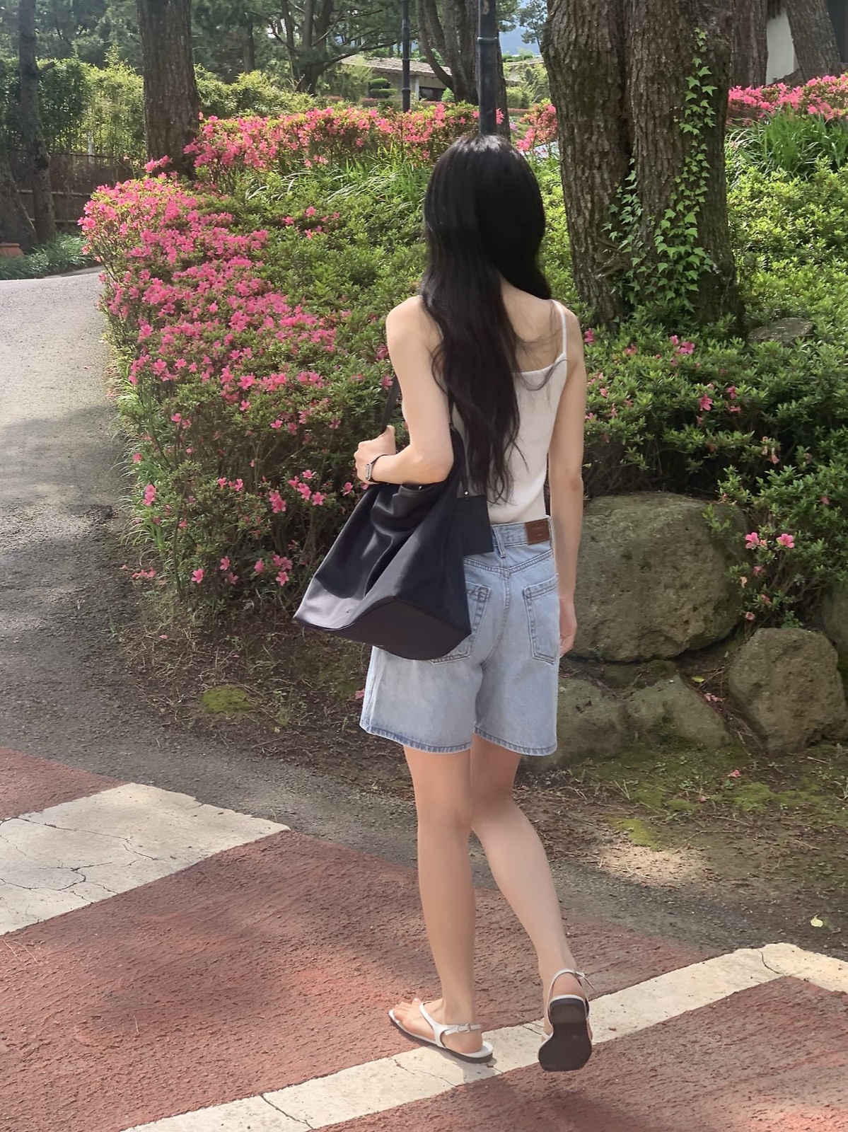 포이 가이하라 하프 데님 상세 이미지 11