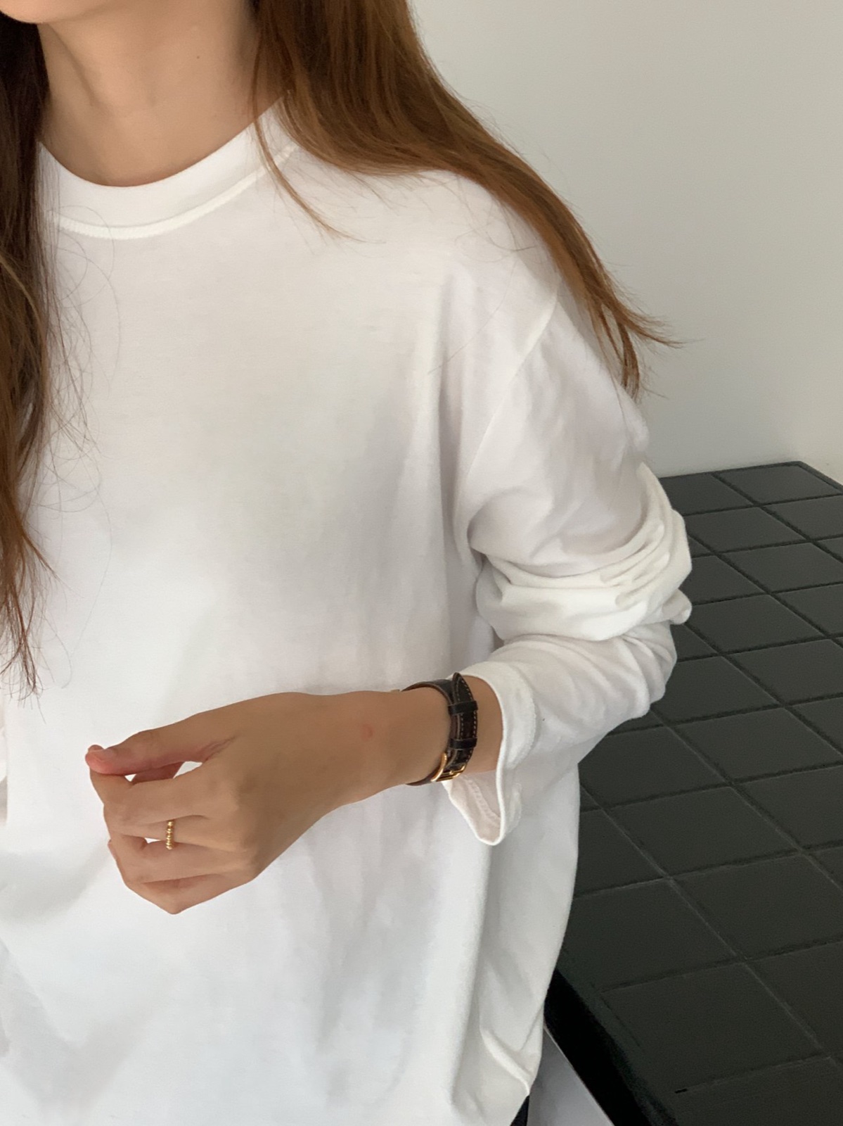 퓨어 브러쉬 코튼 긴팔티 상세 이미지 1