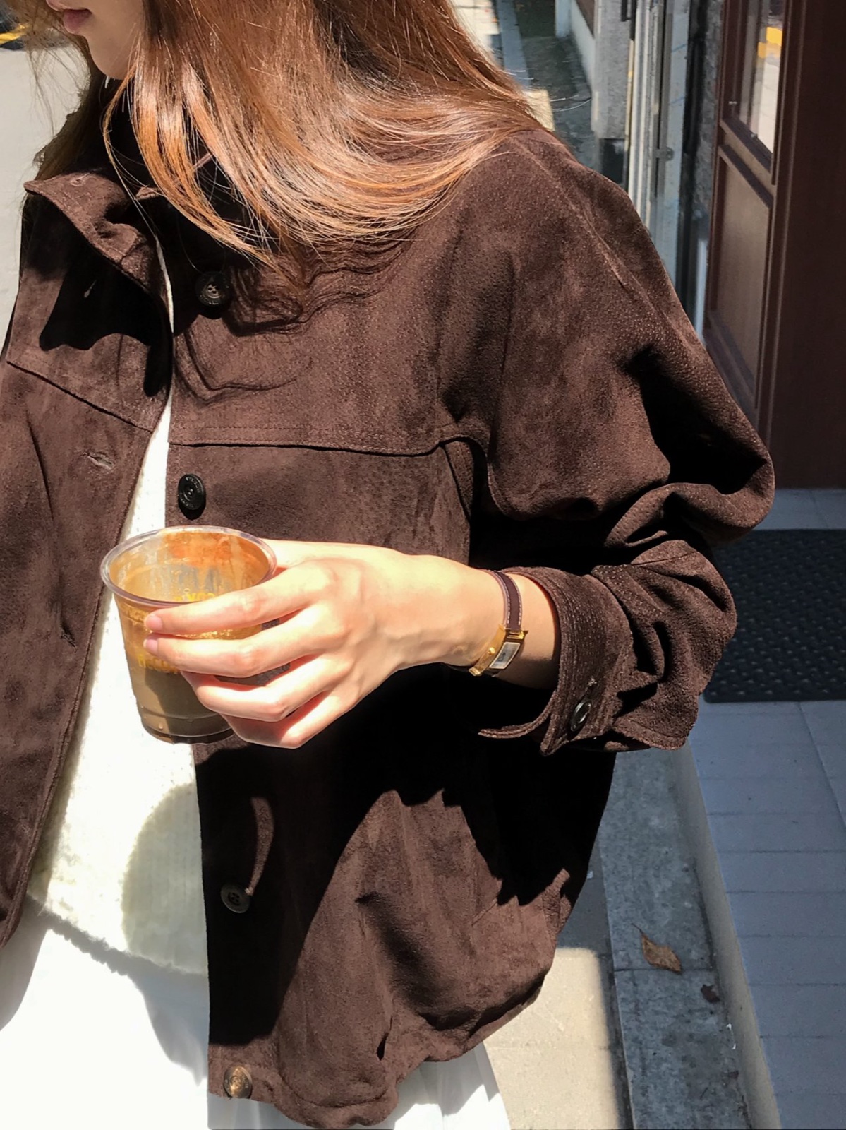 레우벤 돈피 하이넥 스웨이드 블루종 상세 이미지 1