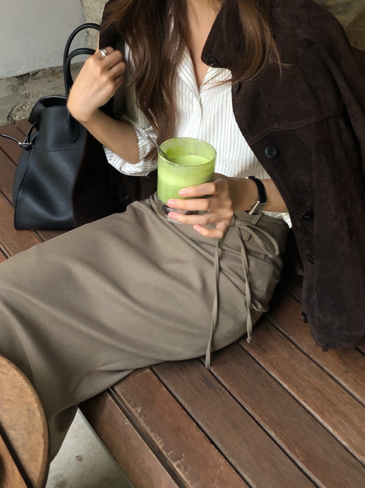 레우벤 돈피 하이넥 스웨이드 블루종 상세 이미지 5