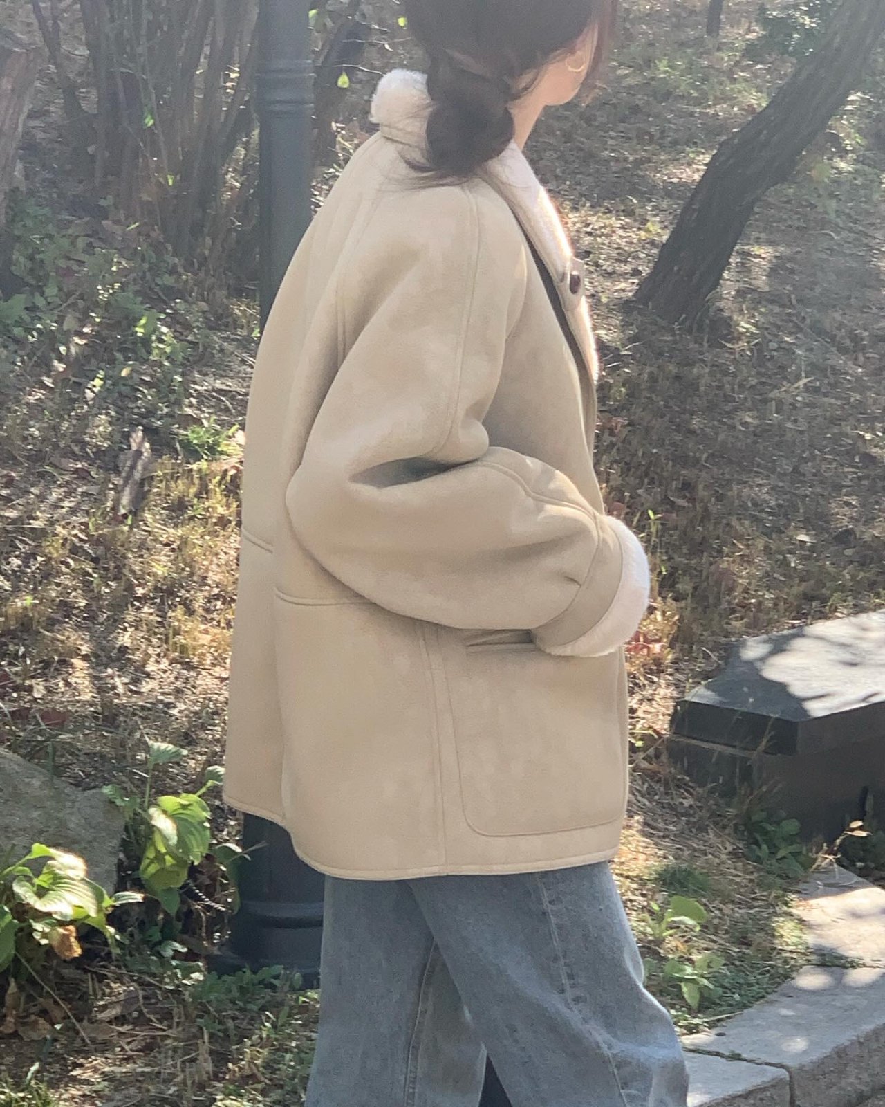 리에 숄 시어링 무스탕 상세 이미지 9