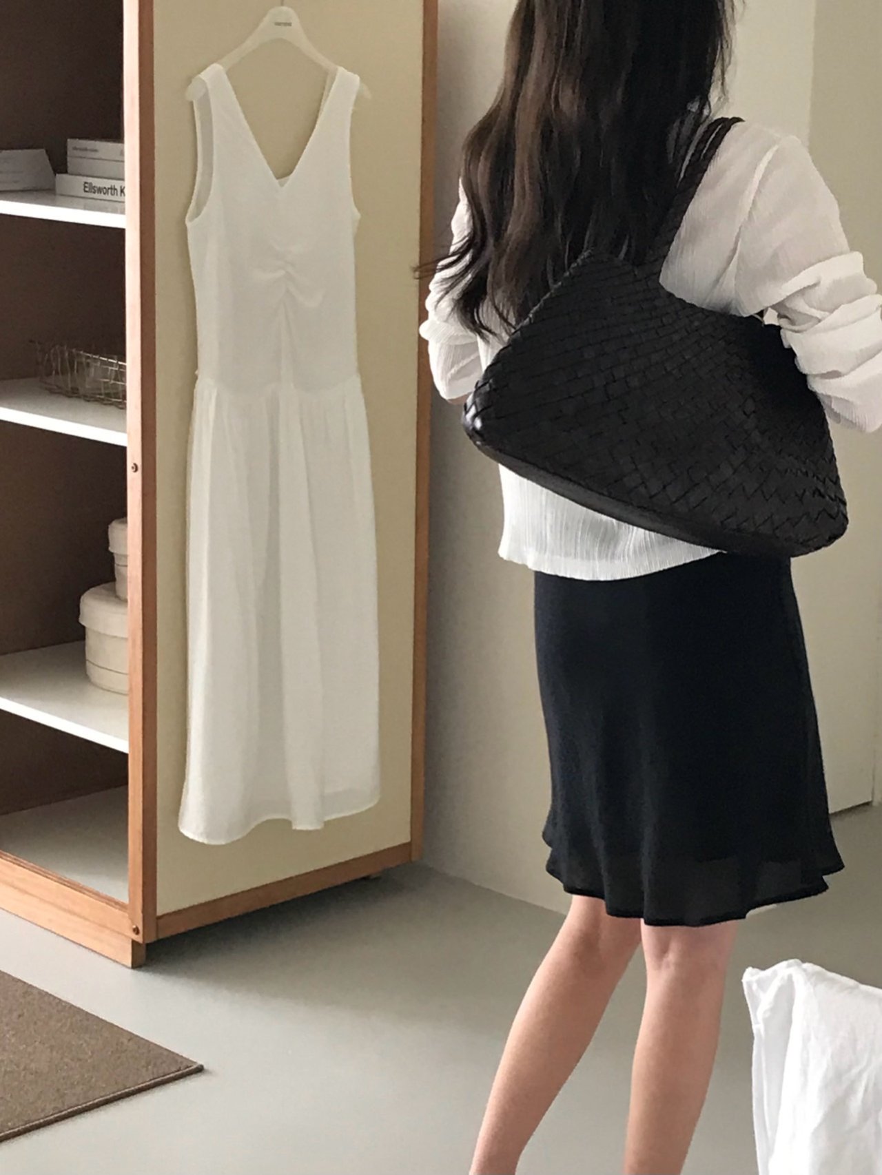 리엘 플리츠 라운드 가디건 상세 이미지 9