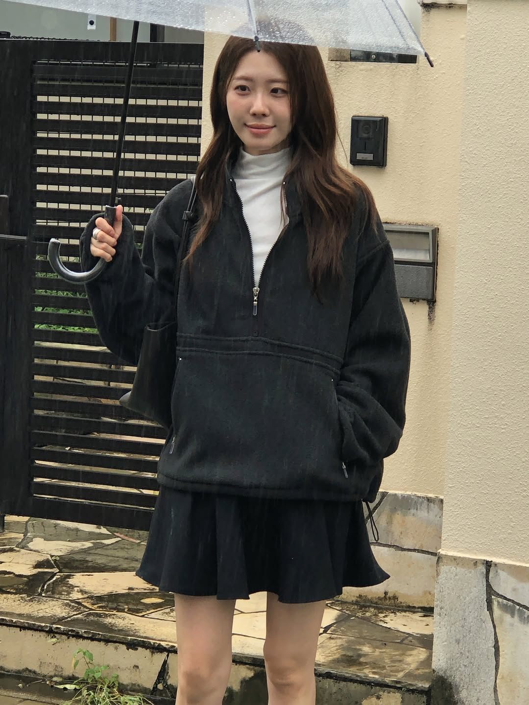 로미 하프 집업 플리스 자켓