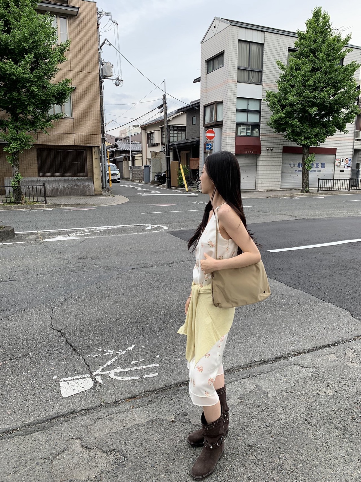 로지 플라워 미디 레이어드 원피스 상세 이미지 7