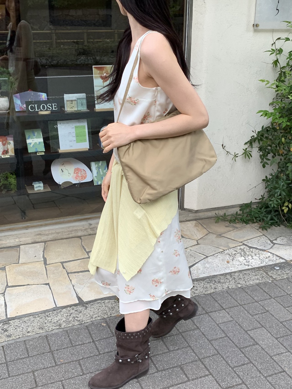 로지 플라워 미디 레이어드 원피스 상세 이미지 8