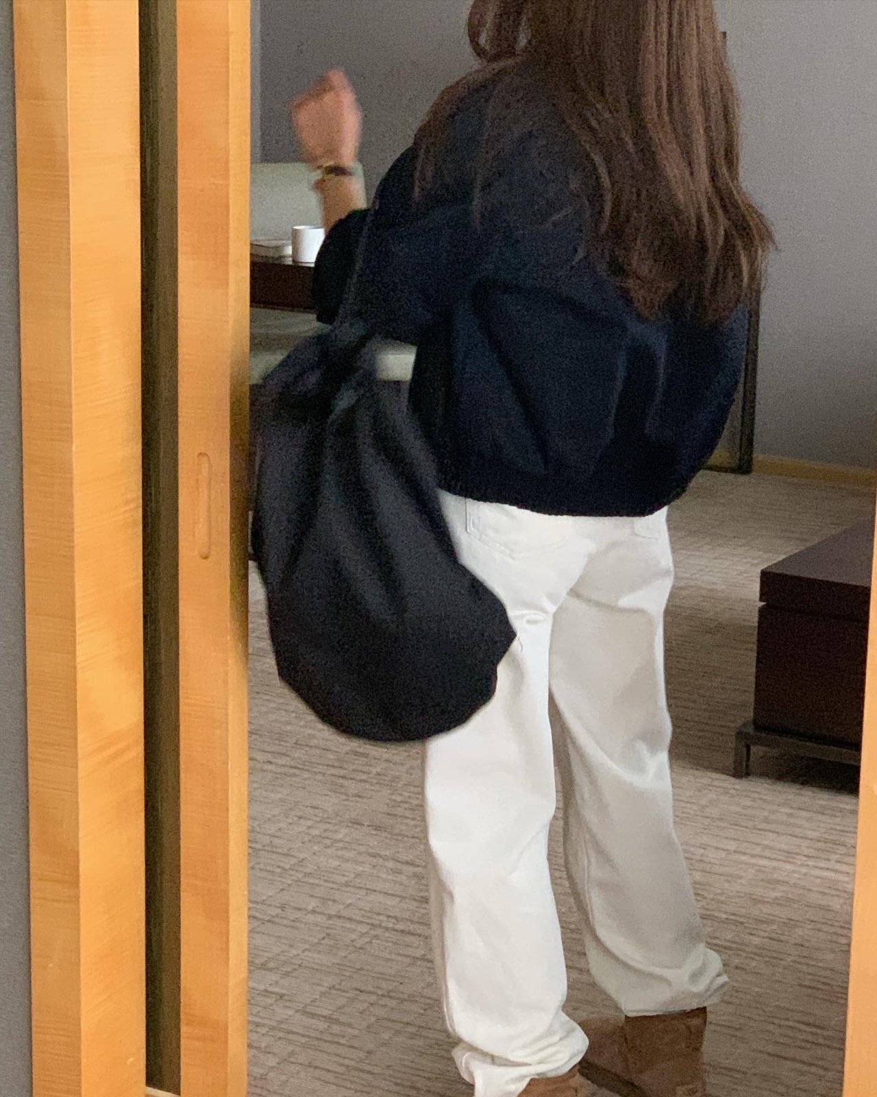 로우 하이넥 패딩 블루종 (3온스 퀼팅 내피) 상세 이미지 7