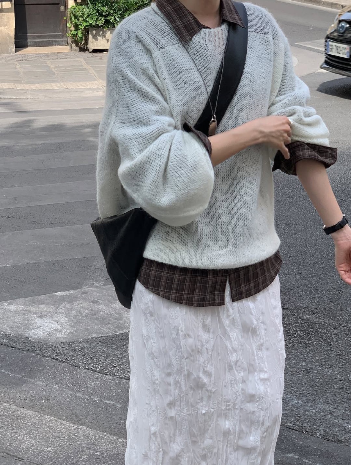 로우 모헤어 벌룬 니트 상세 이미지 2