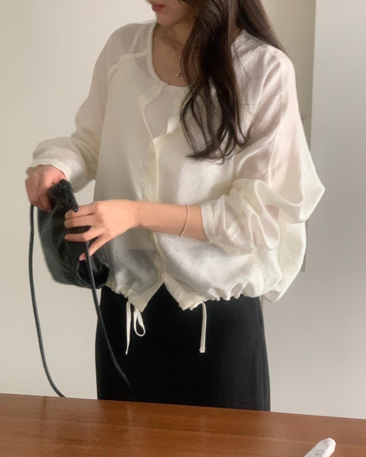 로우 라운드 블라우스 자켓 상세 이미지 2