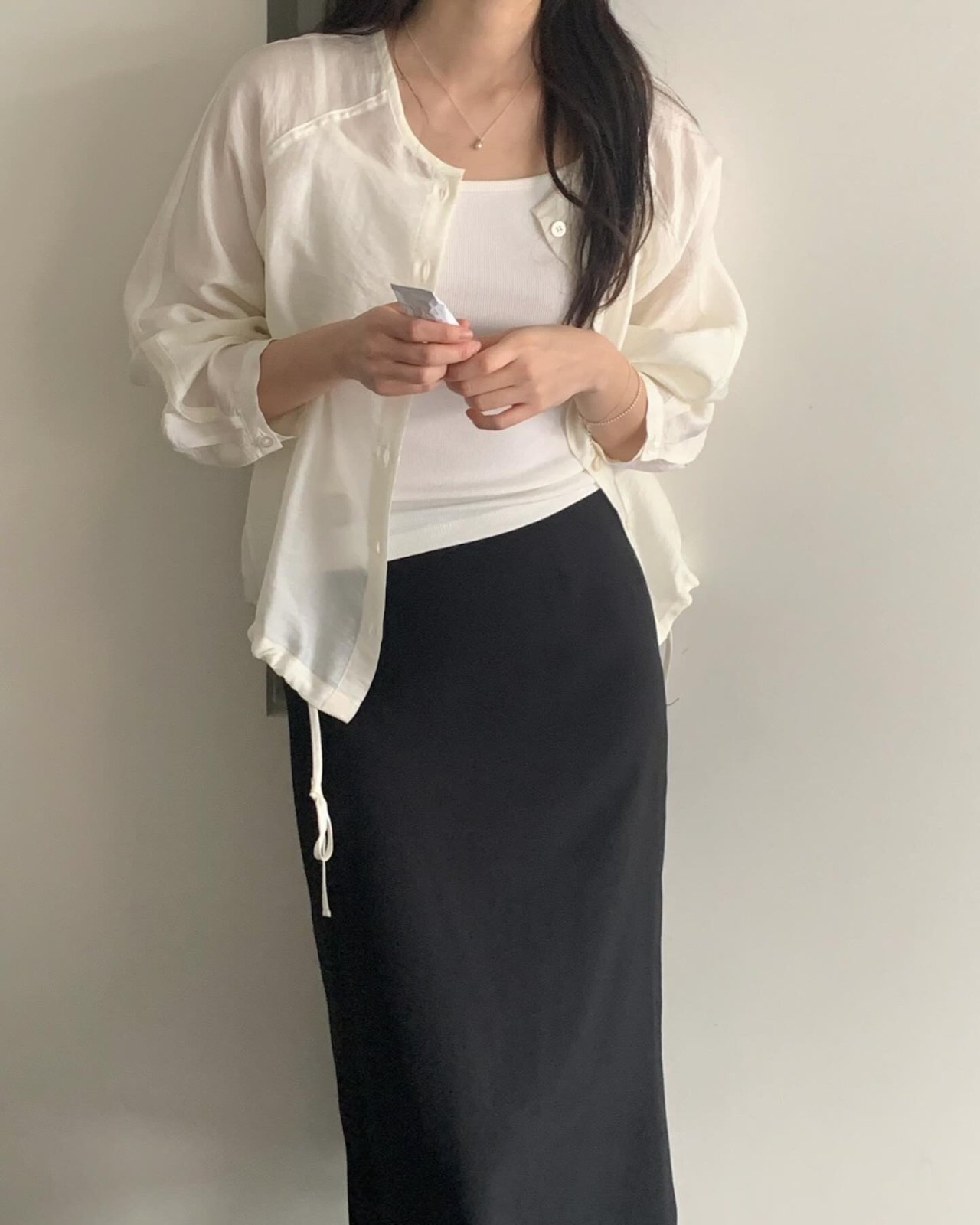 로우 라운드 블라우스 자켓 상세 이미지 4