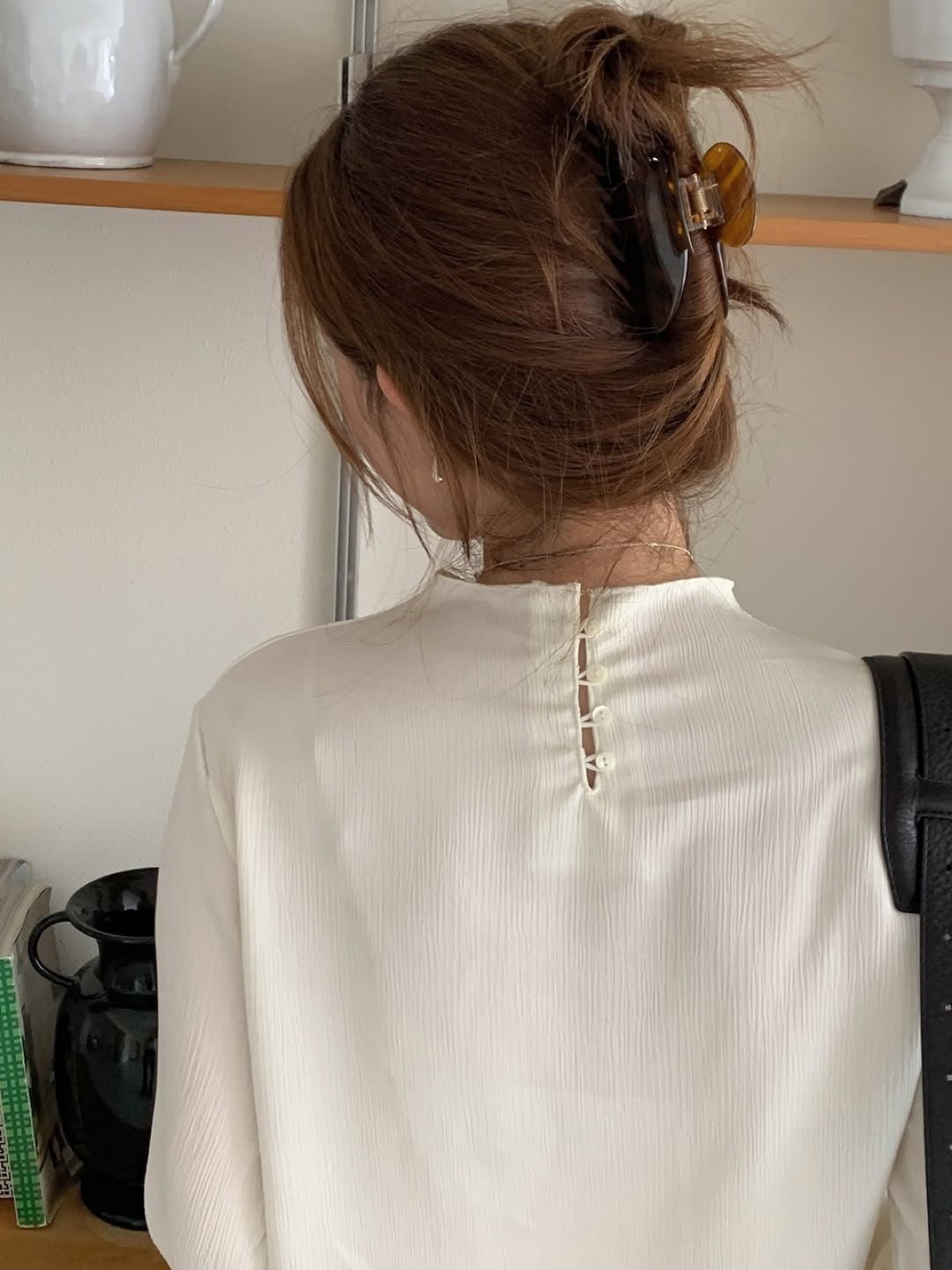 로이 플리츠 소프트 하이넥 탑 상세 이미지 10