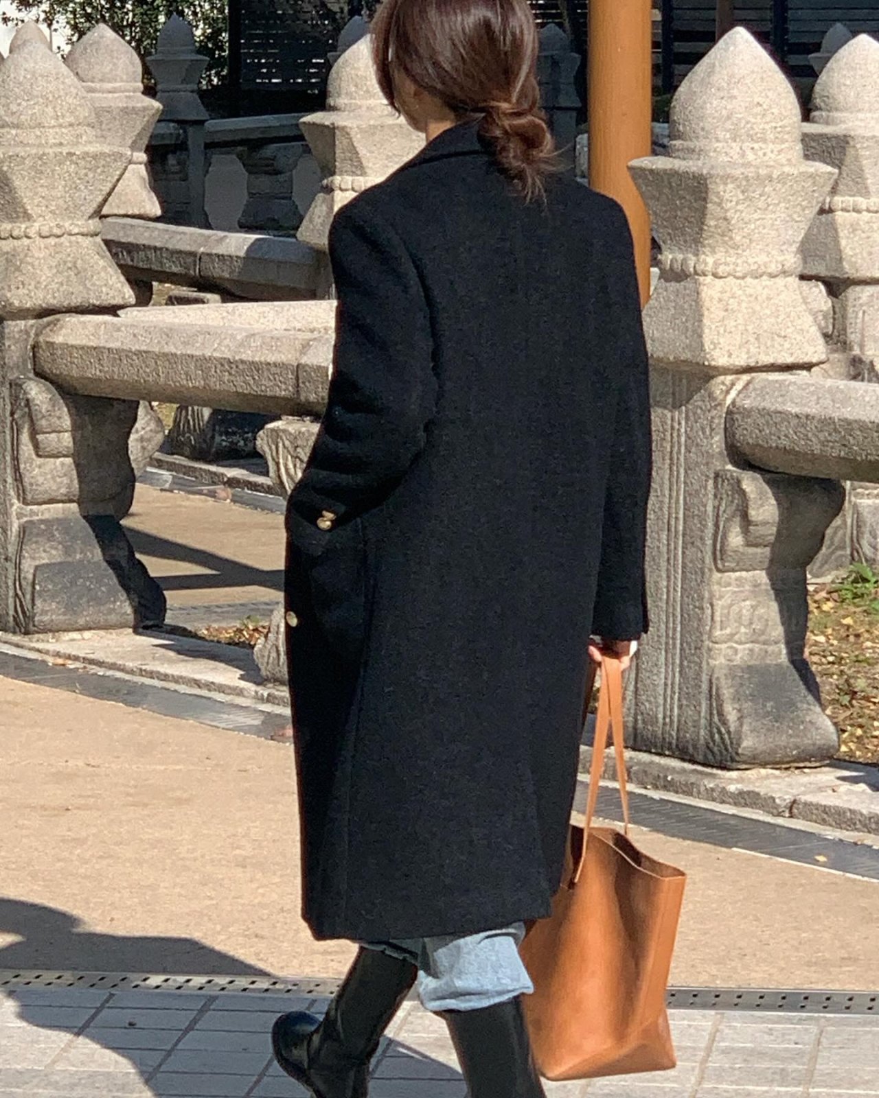로얄 알파카 골드버튼 부클 싱글코트 상세 이미지 6