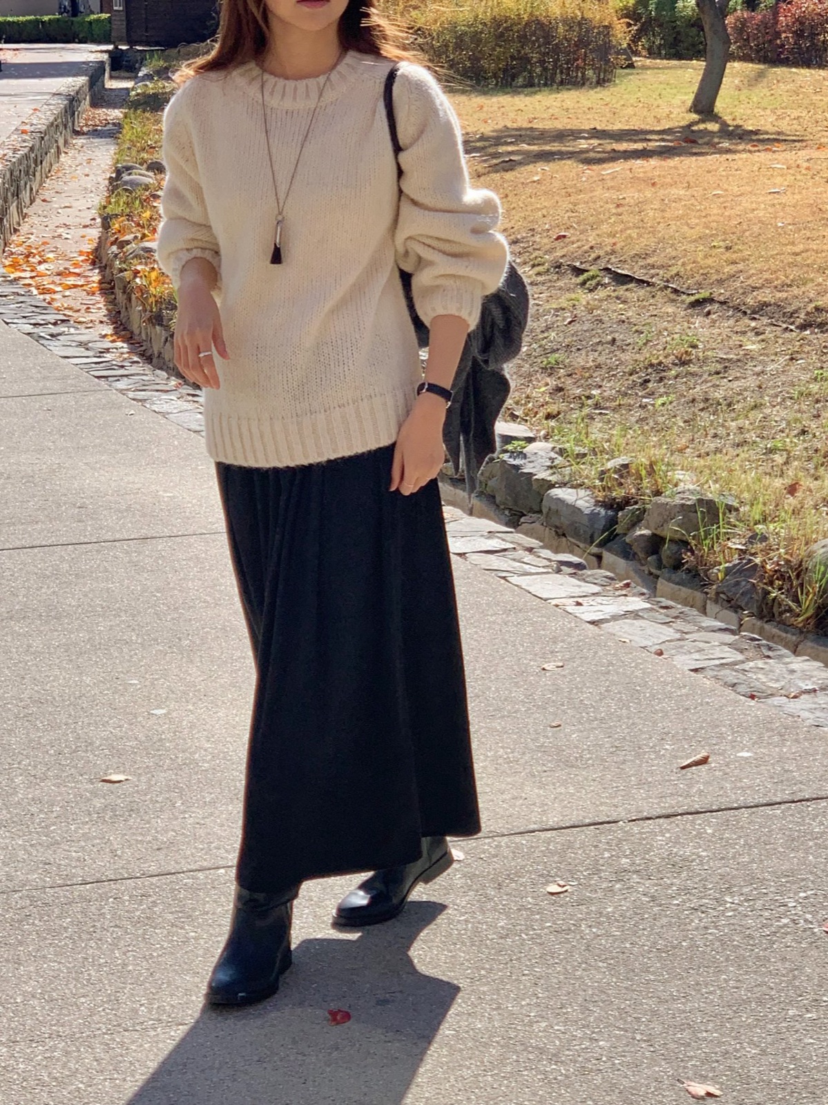 루에 스웨이드 플레어 스커트 상세 이미지 1