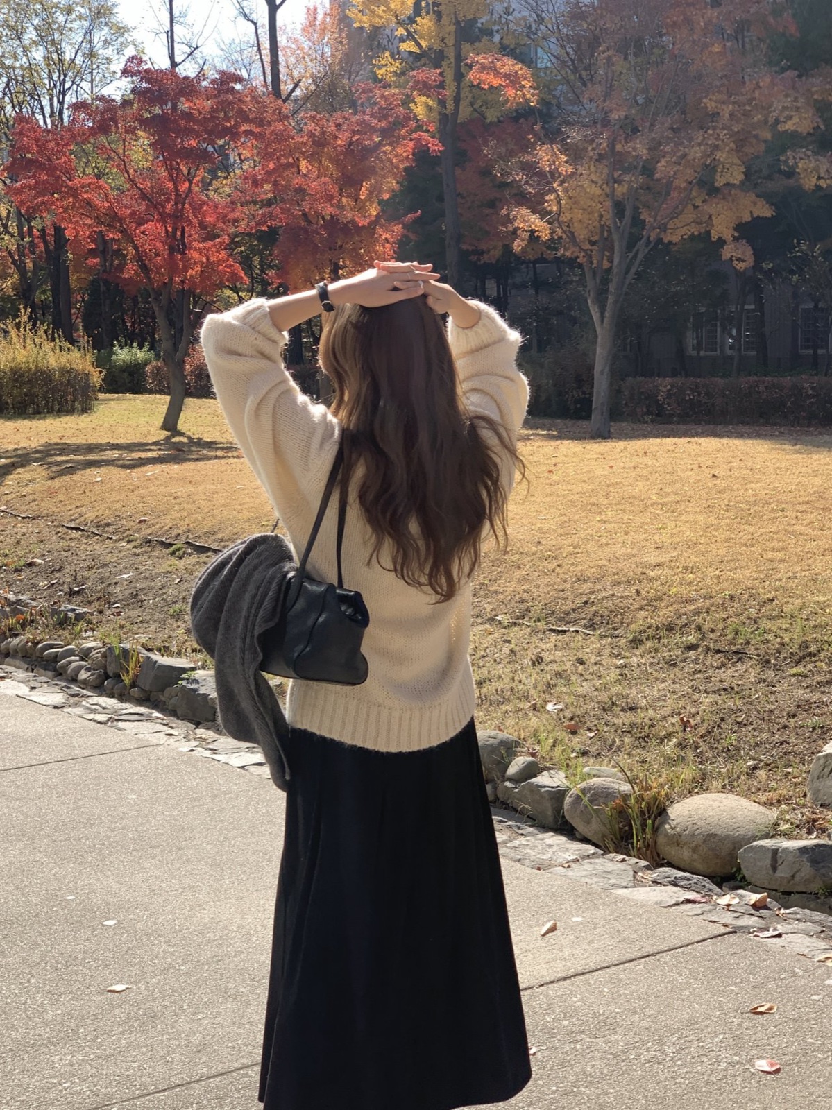 루에 스웨이드 플레어 스커트 상세 이미지 2