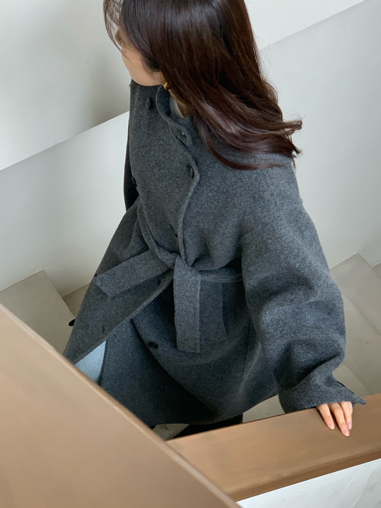 세인트 반하이넥 더블 핸드메이드 코트 상세 이미지 8