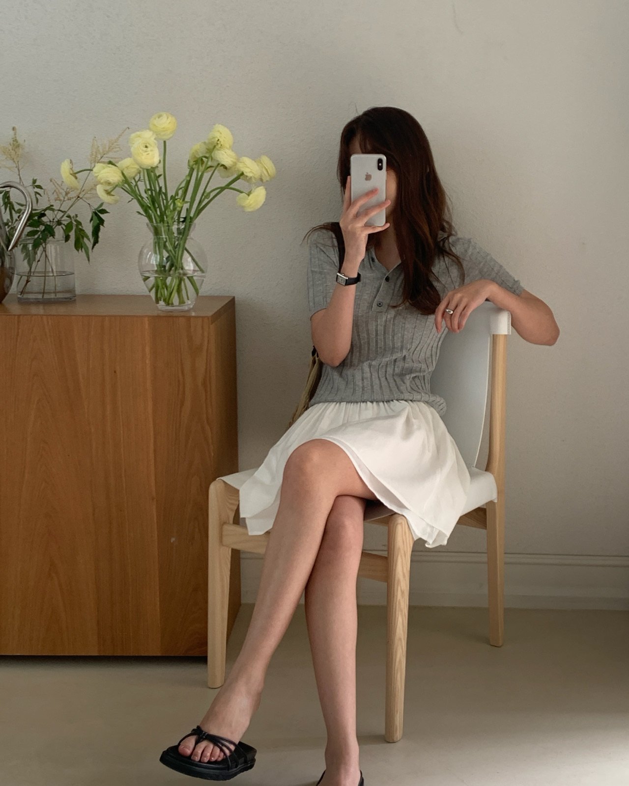 셀리 레이어드 텐셀 숏 스커트 상세 이미지 7