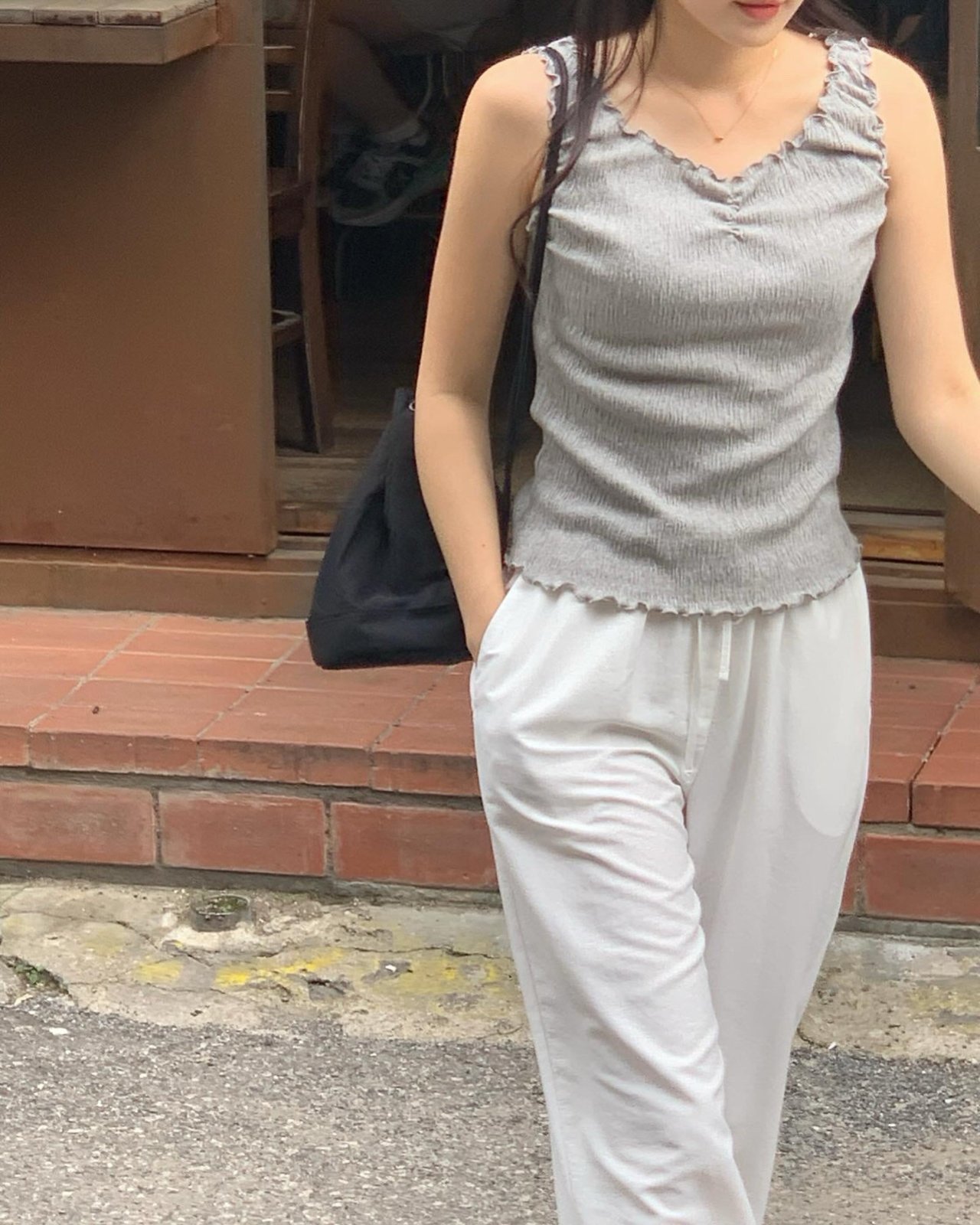 샌더 세미와이드 밴딩 팬츠 상세 이미지 9