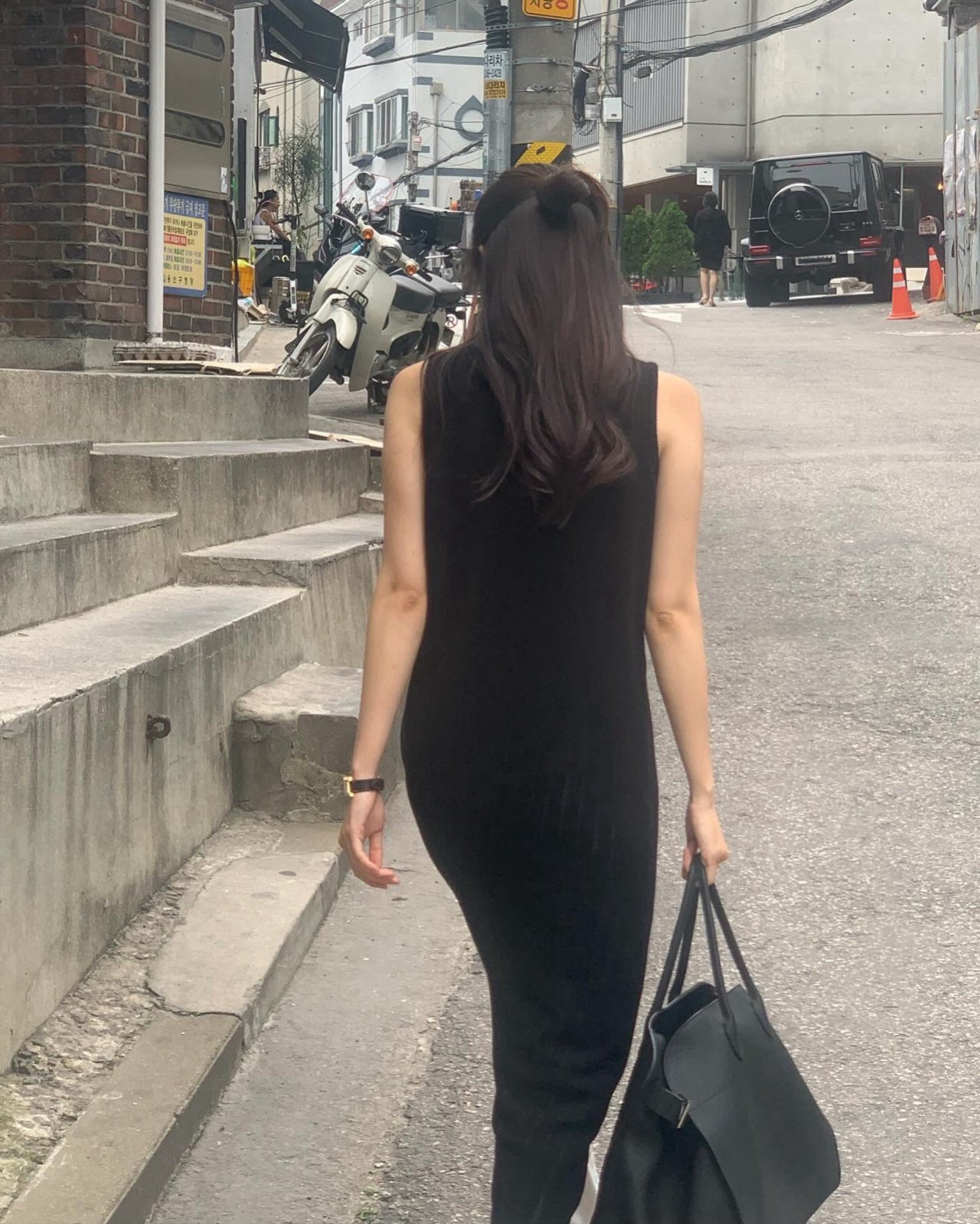 스카시 스쿱넥 니트 원피스 상세 이미지 4